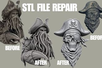 repair fix and modify stl file and mesh for 3d printing