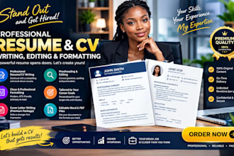 professionally write, edit, and format your resume and CV