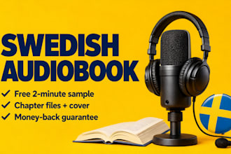 create your swedish audiobook with narration, editing and mastering