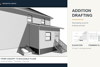create residential addition, remodeling and permit drawings