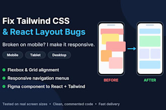 fix tailwind CSS and react responsive layout bugs