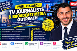 research TV journalists and stations for targeted business media outreach