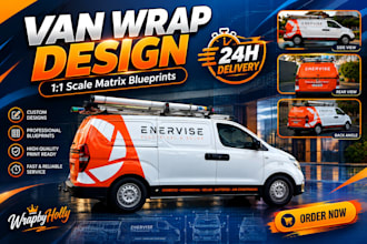 do professional commercial van wrap, vinyl car wrap or vehicle wrap designs
