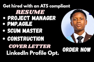 write project manager, scum master, construction resume, pmp ,agile resume