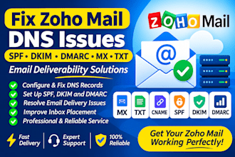 fix zoho mail dns and email deliverability issues