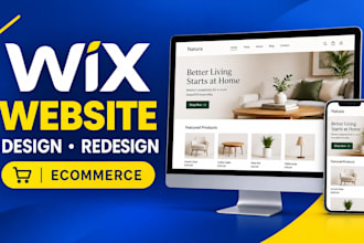 build wix website design, wix redesign, wix website development, wix ecommerce