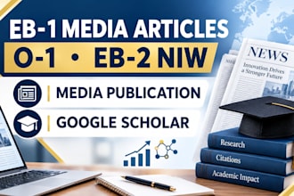 write and publish media articles for eb1a and eb2 niw applications