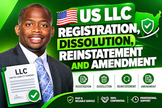 do llc registration, dissolution, reinstatement and amendment