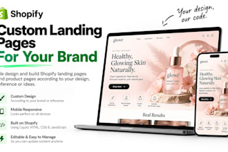 design custom shopify landing pages and product pages