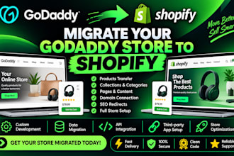 migrate godaddy to shopify and redesign your online store