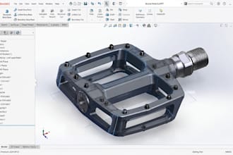 design 3d cad, 3d bicycle pedals, 3d ebike part, 3d brackets for 3d printing