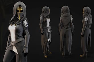realistic 3d character models stylized human characters game ready models