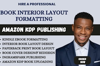 do interior book layout formatting children book design for KDP or ingramspark