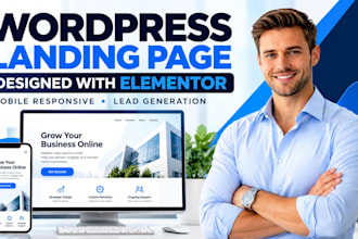 design a wordpress landing page with elementor for lead generation