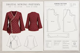 create digital sewing patterns for garments and dresses