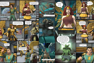 comic book illustration graphic novel comic strip comic artist manga comic art