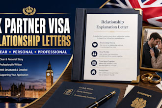 write relationship explanation letters for UK partner visas