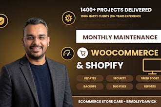 manage, fix and optimize your ecommerce store monthly