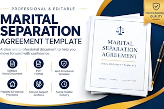 prepare a marital separation agreement template