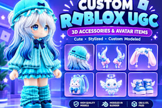create cute roblox ugc accessories and props