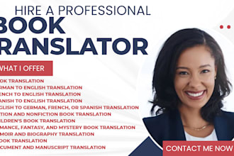 translate your books from german, french, spanish, to english or other languages