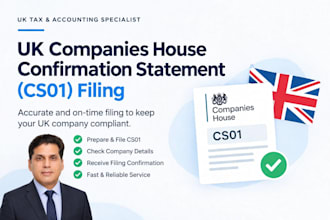 file your UK companies house confirmation statement cs01