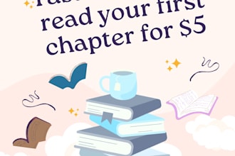 beta read the first chapter for 5 dollars as a taster for my services