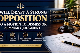 draft a strong opposition to a motion to dismiss or summary judgment