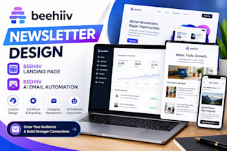 create a beehiiv newsletter design beehive landing page beehiv ai emai