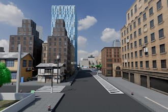 build roblox city map, building, 3d environment in roblox studio