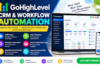 set up gohighlevel CRM workflow automation and lead follow up