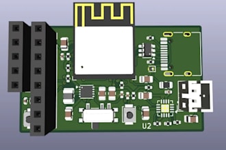 create esp32 iot pcb, wifi ble hardware, usb c and sensor board layout
