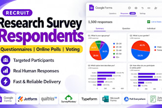 recruit research survey respondents for questionnaires, online polls, and voting