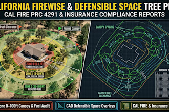 prepare certified arborist firewise and defensible space tree plan for ca
