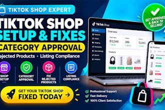 fix tiktok shop category approval, setup tiktok shop, fix rejected products