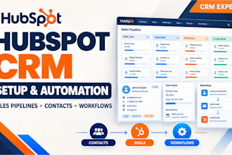 set up hubspot CRM sales pipeline contact management and deal automation