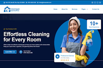 design wix home cleaning website deep cleaning maid holiday business pro website