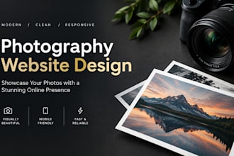 design modern photography website wedding photographer videographer portfolio