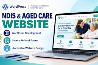 build a wordpress ndis provider website or aged care website