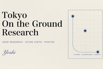 be your japan market researcher and on the ground checker in tokyo