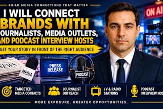 connect brands with journalists, media outlets, and podcast interview hosts