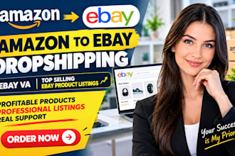 do amazon to ebay dropshipping, ebay VA, and top selling ebay product listings