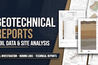 assist with geotechnical reports, soil data and site analysis