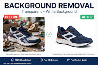 do background removal with transparent bg in 1 hour
