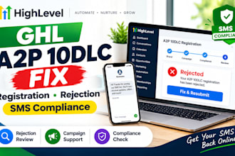 fix gohighlevel a2p 10dlc registration and SMS compliance