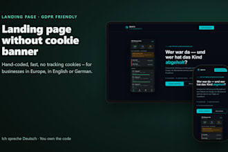 build a gdpr friendly landing page without cookie banner