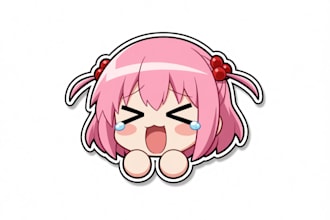 create cute chibi anime emotes for twitch and discord