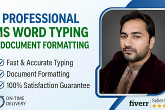 document formatting and ms word typing work