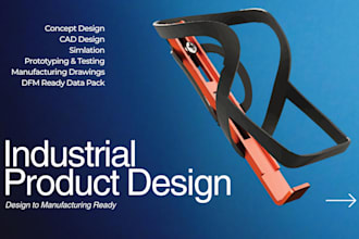 do industrial product design, 3d cad, dfm for manufacturing