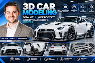 3d car modeling body kit wide body kit automotive cad rendering 3d printing